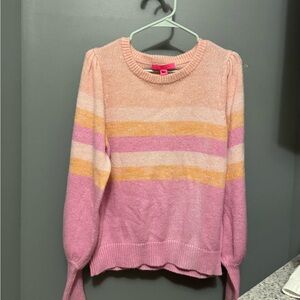 Lilly Pulitzer Pink and Yellow Striped Sweater
